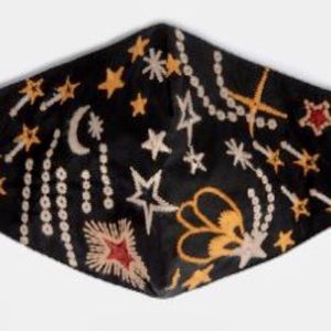 NEW Johnny Was Embroidered Stars & Moon Face Mask